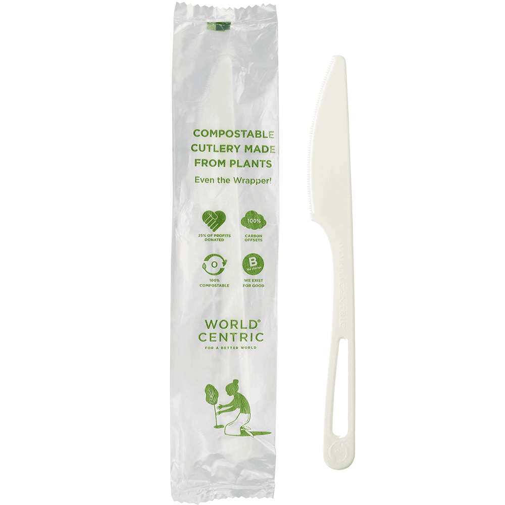 Knife 6.7 IN PS White Individually Wrapped 750/Case