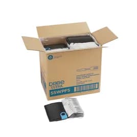 Dixie® Ultra SmartStock® Series-W Fork PP Black Heavyweight Individually Wrapped Refill 960/Case