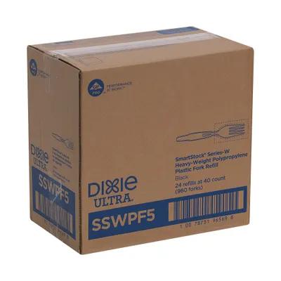Dixie® Ultra SmartStock® Fork PP Black Heavy Duty Individually Wrapped 960/Case