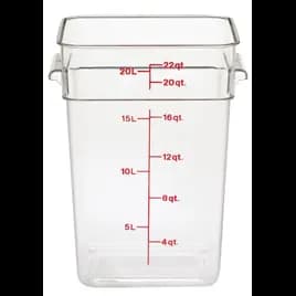 Camwear® CamSquares® Food Storage Container 22 QT Clear Square PC With Handles 1/Each
