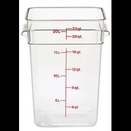 Camwear® CamSquares® Food Storage Container 22 QT Clear Square PC With Handles 1/Each