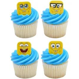 Cake & Cupcake Topper Ring Plastic Multicolor SpongeBob SquarePants 144/Pack