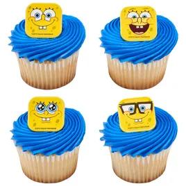 Cake & Cupcake Topper Ring Plastic Multicolor SpongeBob SquarePants 144/Pack