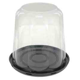 Bakery Container & Lid Combo 6.75X6.25 IN PET Black Clear 160/Case