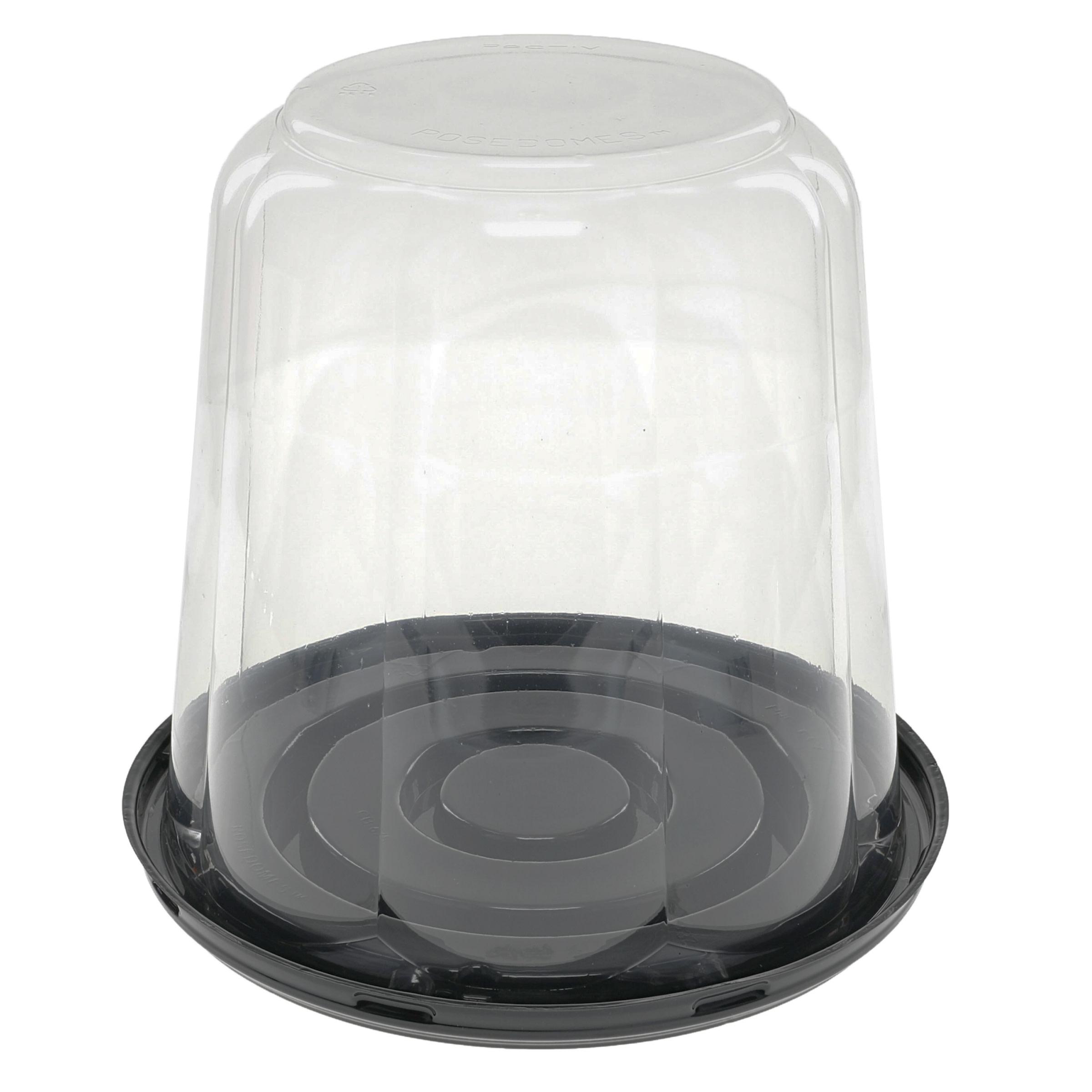 Bakery Container & Lid Combo 6.75X6.25 IN PET Black Clear 160/Case