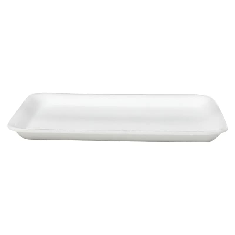 20S Meat Tray 6.31X8.63X0.63 IN 1 Compartment Polystyrene Foam White Rectangle 500/Case