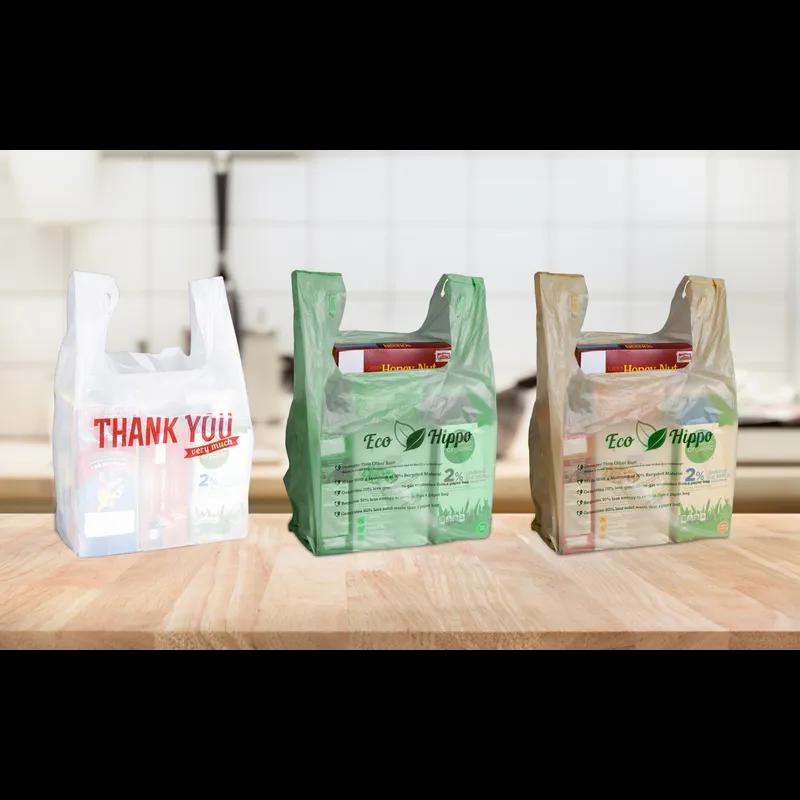 Hippo Sak® Bag 12.5X7.5X20.6 IN Plastic 15.5MIC Green Gusset 1400/Case