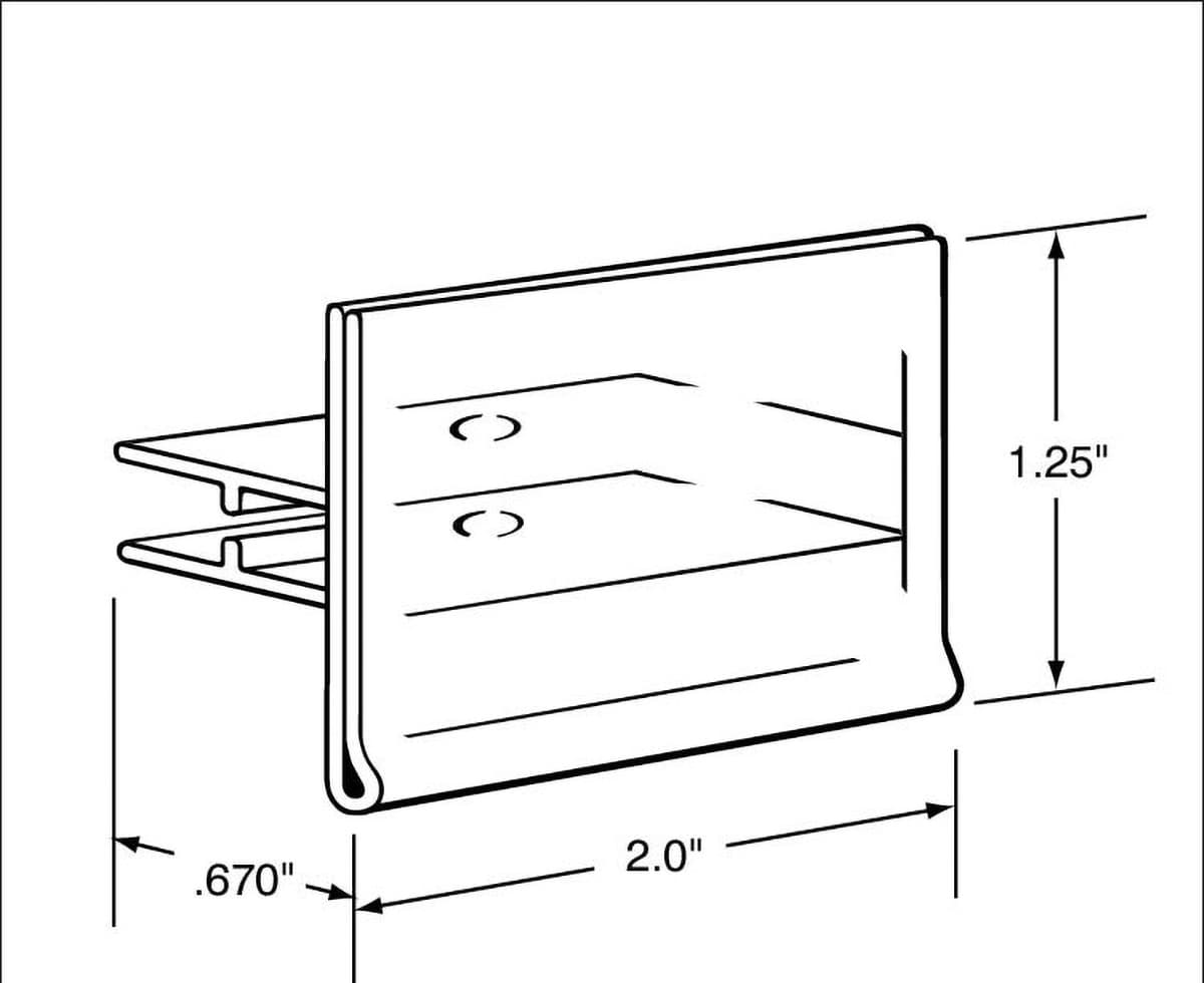 Display 2 IN For Right Angle Scan Hook Fits 7 Gauge Hooks 1/Each