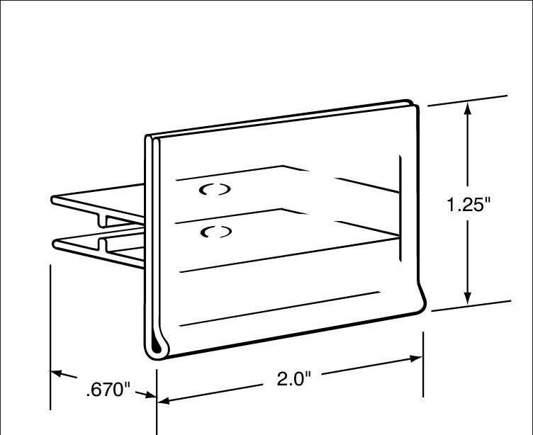 Display 2 IN For Right Angle Scan Hook Fits 7 Gauge Hooks 1/Each