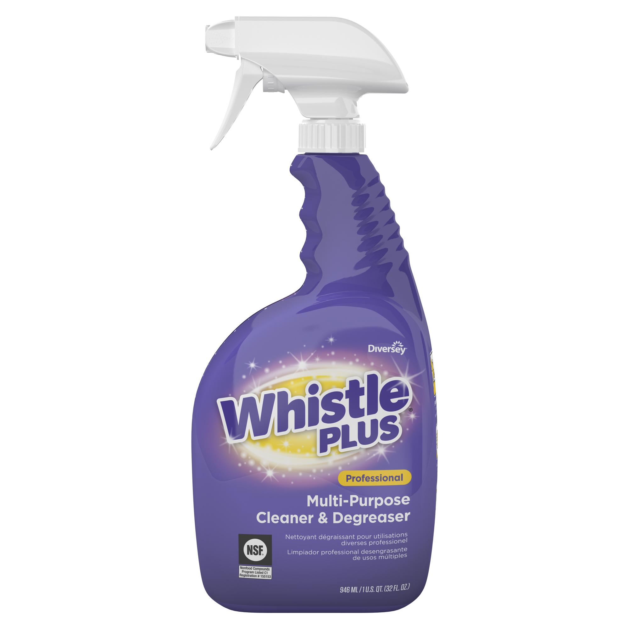 Whistle Plus® Citrus Scent All Purpose Cleaner Degreaser Deodorizer 32 FLOZ Multi Surface Heavy Duty Daily RTU 8/Case