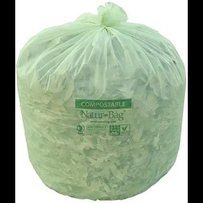 Can Liner 33X40 IN 33 GAL Green Plastic 1MIL 200/Case