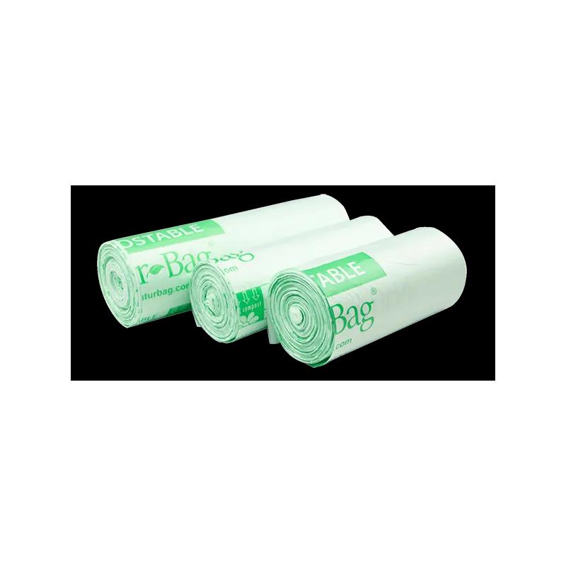 Natur-Bag Compostable Liner 33X40 IN 33 GAL Green Plastic 1MIL 25 Count/Roll 7 Rolls/Case 200 Count/Case