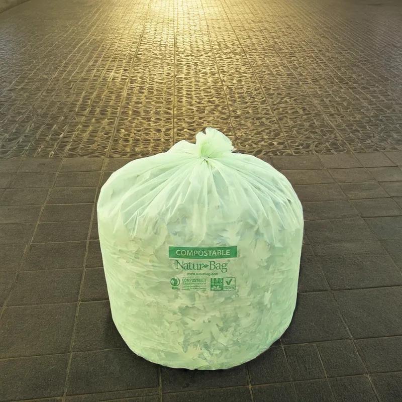 Compostable Liner 35X44 IN 39 GAL Green Plastic 1MIL 100/Case