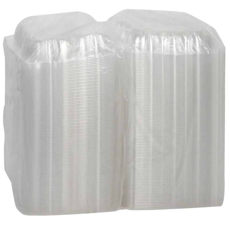 Take-Out Container Hinged With Dome Lid 8.5X8.3X3 IN 3 Compartment OPS Clear Square 200/Case