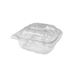 SeeShell® Take-Out Container Hinged With Dome Lid 5X5 IN PET Clear Square Deep 560/Case