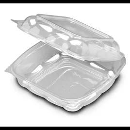 SeeShell® Take-Out Container Hinged Medium (MED) 40 OZ PET Clear 180/Case