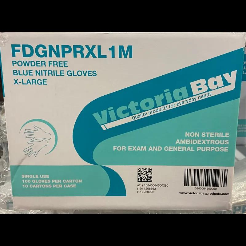 Victoria Bay Examination Gloves XL Blue 3MIL Nitrile Disposable Powder-Free 1000/Case