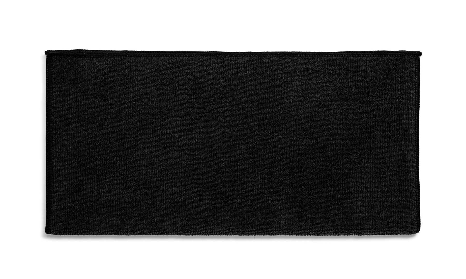 Cleaning Cloth Heavy Duty Microfiber Black Premium 1/Case