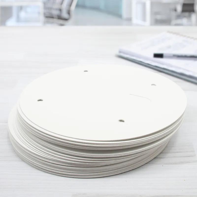 Solo® Lid Flat 8.4X0.04 IN 1 Compartment Coated Paper White For 165 OZ Container Closing Tabs Unhinged 100/Case