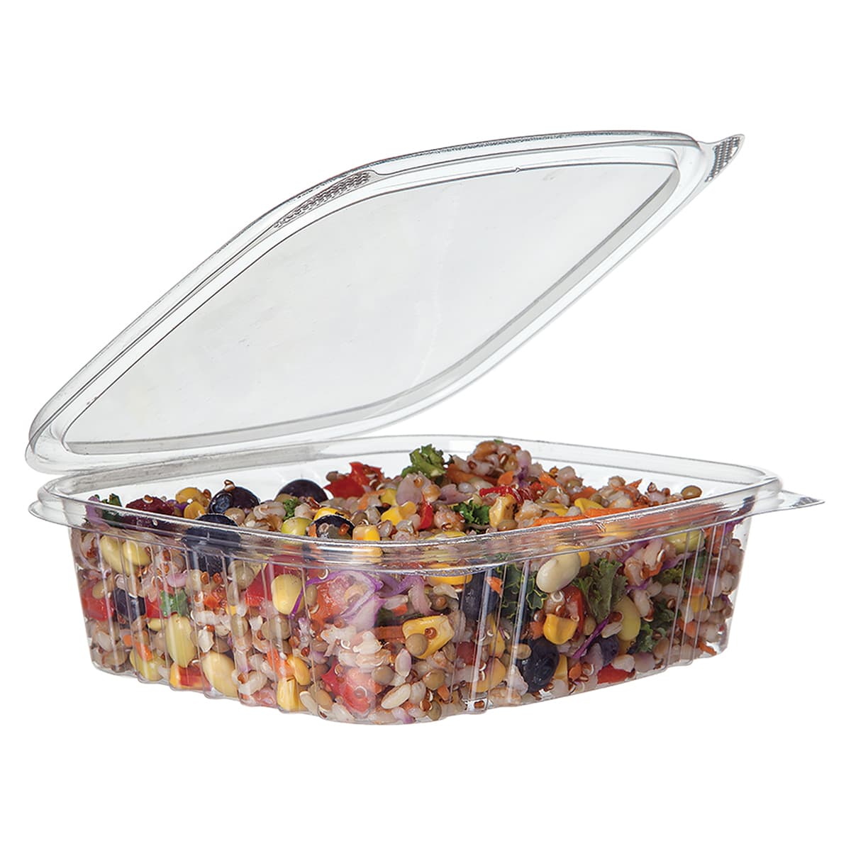 Deli Container Hinged 24 OZ PLA Clear Rectangle 200/Case