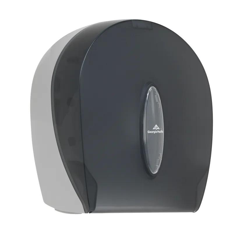 Georgia-Pacific Pro® Toilet Paper Dispenser 5.39X10.61 IN Translucent Smoke 1-Roll Jumbo Jr (JRT) High Capacity 1/Each