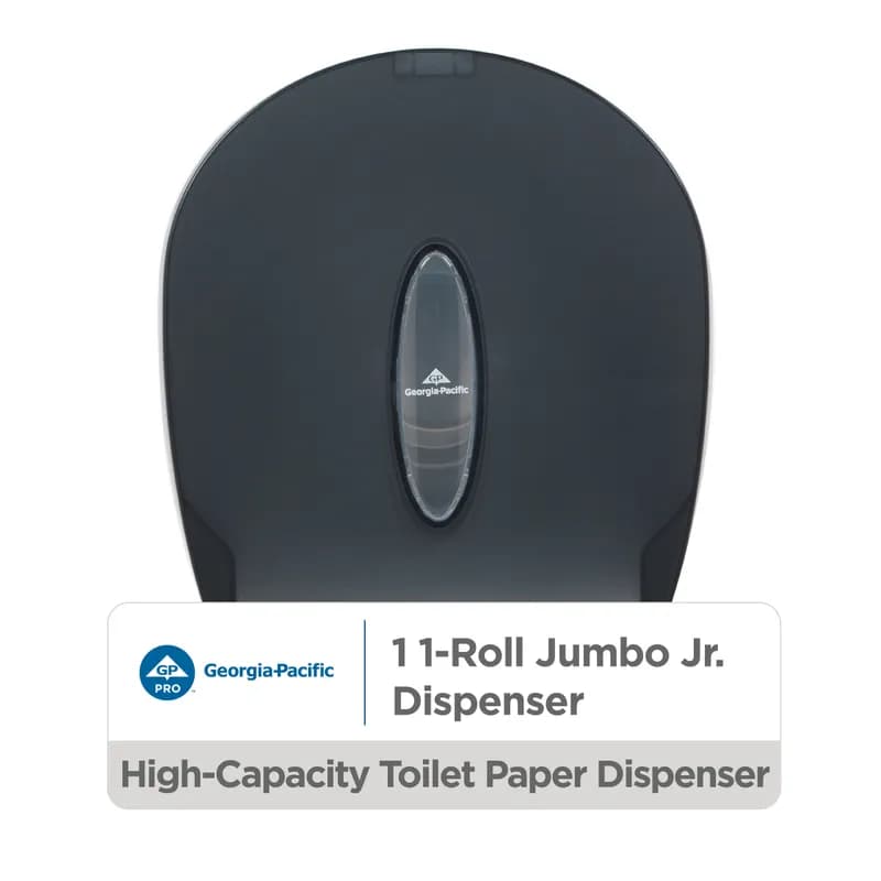 Georgia-Pacific Pro® Toilet Paper Dispenser 5.39X10.61 IN Translucent Smoke 1-Roll Jumbo Jr (JRT) High Capacity 1/Each