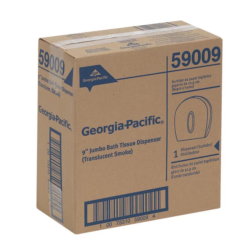 Georgia-Pacific Pro® Toilet Paper Dispenser 5.39X10.61 IN Translucent Smoke 1-Roll Jumbo Jr (JRT) High Capacity 1/Each