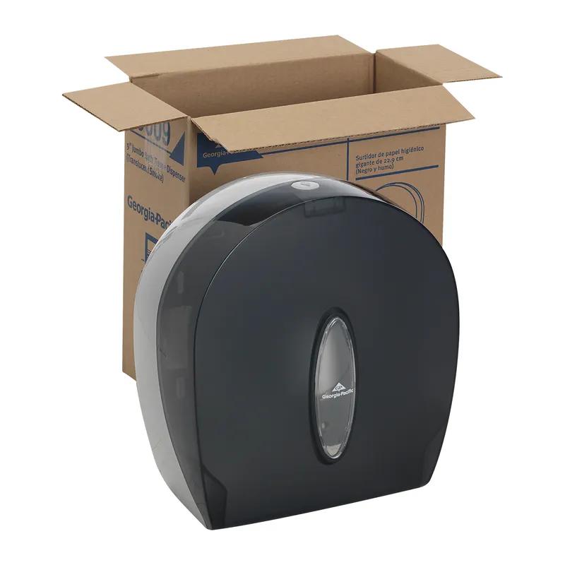 Georgia-Pacific Pro® Toilet Paper Dispenser 5.39X10.61 IN Translucent Smoke 1-Roll Jumbo Jr (JRT) High Capacity 1/Each
