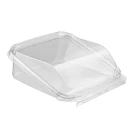 Safe-T-Fresh® Cake Slice Hinged Container With Dome Lid 6.125X6.25X2.1875 IN RPET Clear Square 252/Case
