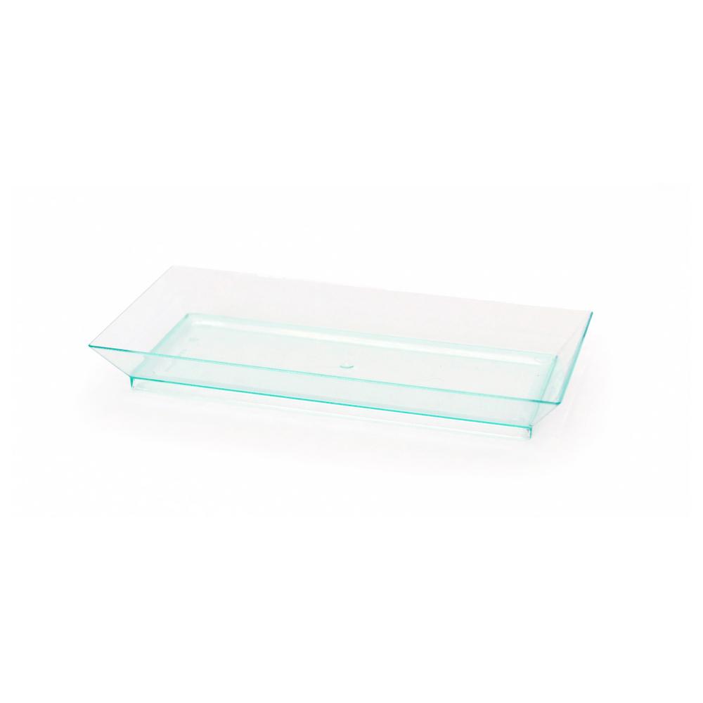 Klarity Plate 5.3X2.5 IN Plastic Translucent Green Rectangle 50 Count/Pack 4 Packs/Case 200 Count/Case