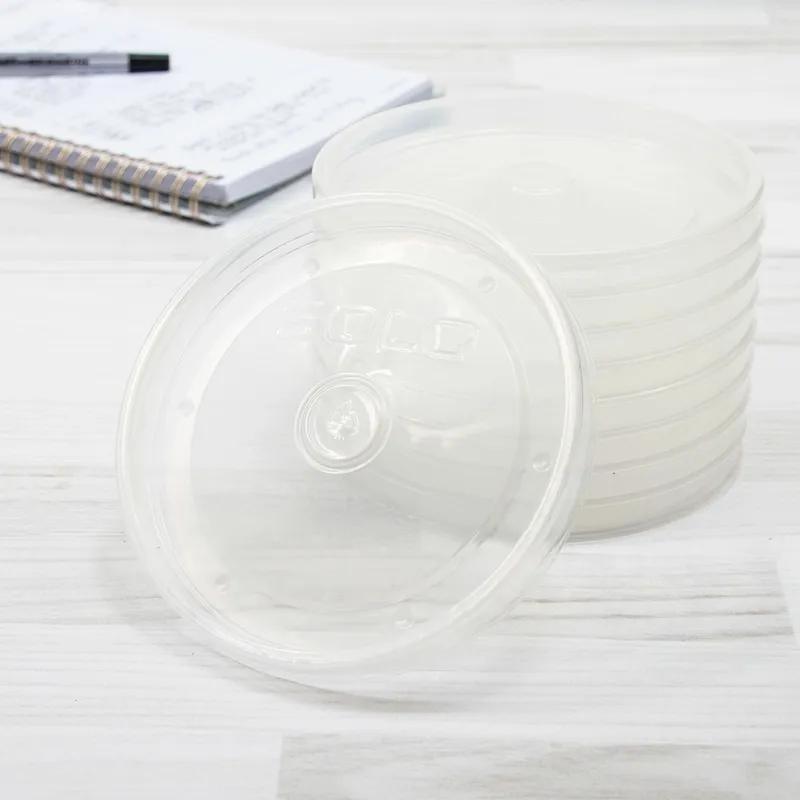 Solo® Flexstyle® Lid 4.701X0.468 IN PP Clear For 32 OZ Bowl Recessed Vented Leak Resistant 50 Count/Bag 20 Bags/Case