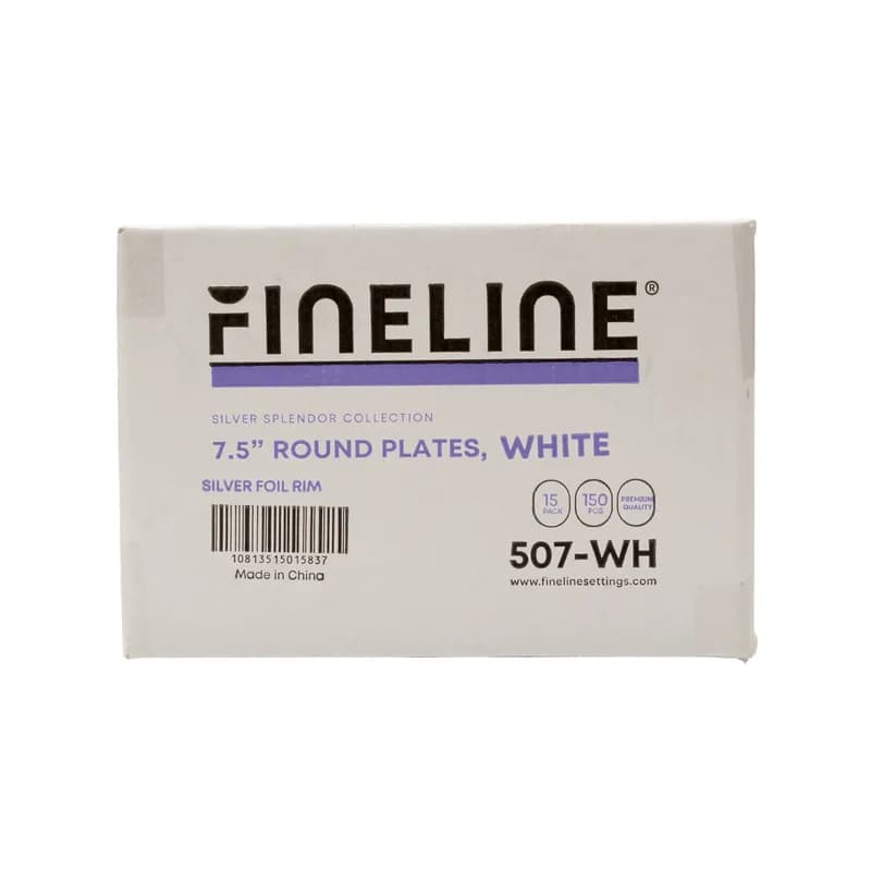 Plate 7 IN PS White Silver 150/Case