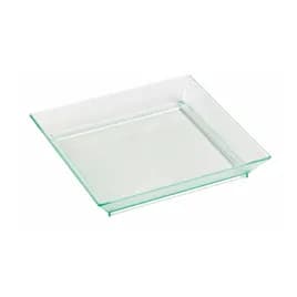 Plate 4X4X0.64 IN Plastic Translucent Green Square Freezer Safe 25 Count/Pack 4 Packs/Case 100 Count/Case