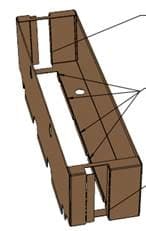 Side Rail 3.77 IN For Crunchy Topping Holder 1/Each