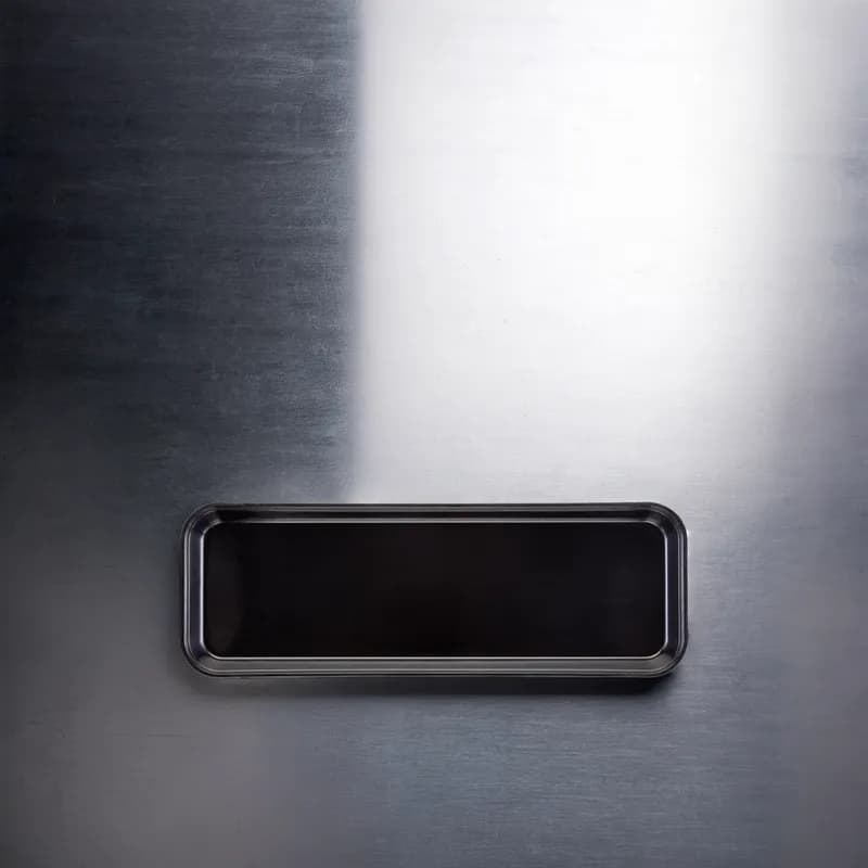 Tray 8.88X25.5X1.5 IN Black Stackable Dishwasher Safe 1/Each