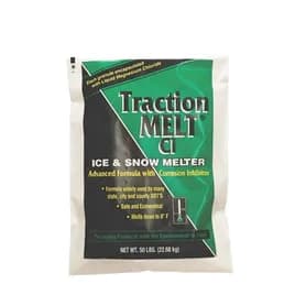 Traction Melt CI Ice Melt 50 LB Sodium Chloride Magnesium Chloride Bag 50/Pallet