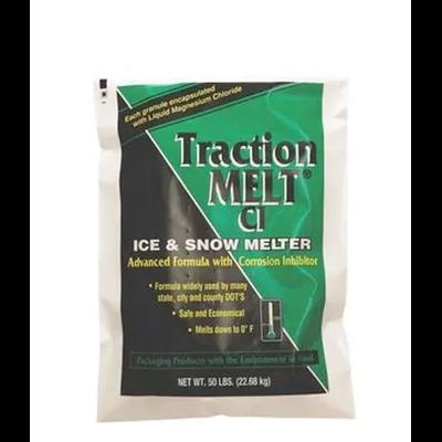 Traction Melt CI Ice Melt 50 LB Sodium Chloride Magnesium Chloride Bag 50/Pallet