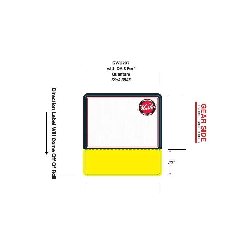 Quantum QWU237 Market Deli/Produce Label 2.37 IN with .75 IN Bottom DA 16/Case