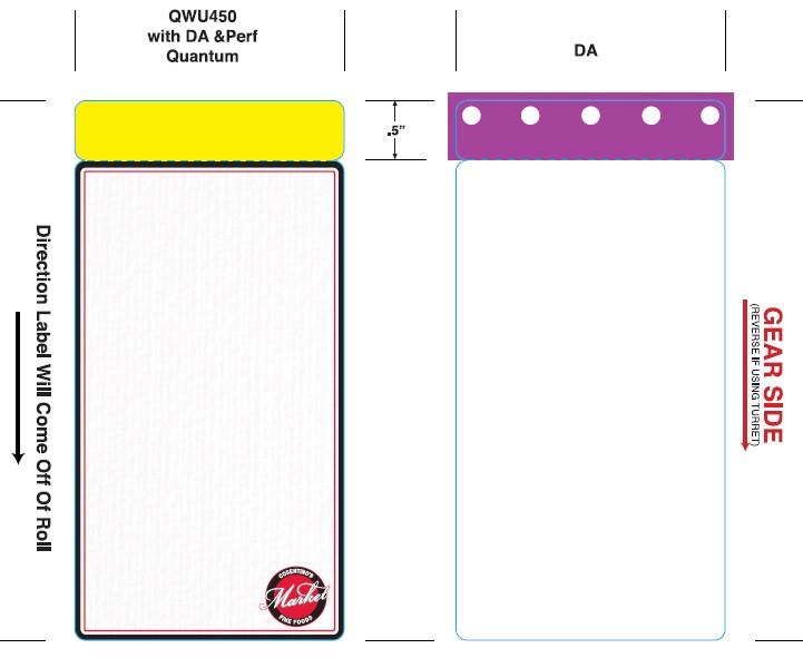 QWU450 Label 4.5 IN 16/Case