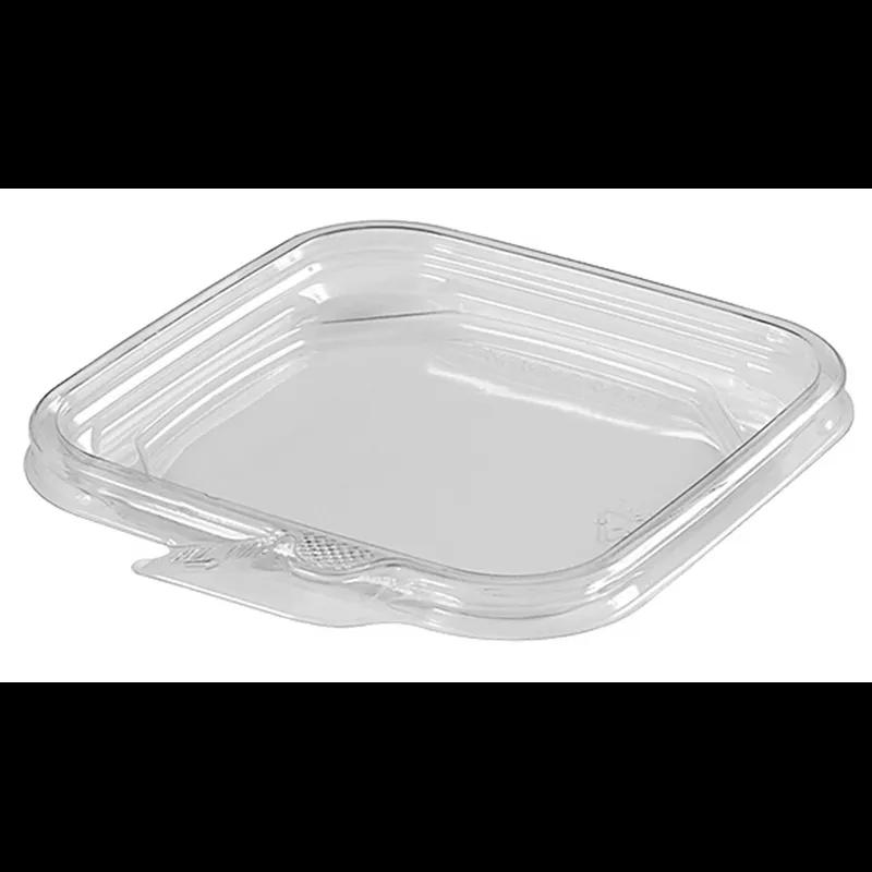 TamperSmart Lid Flat 4.62X4.99 IN PET Clear Square For Container 750/Case