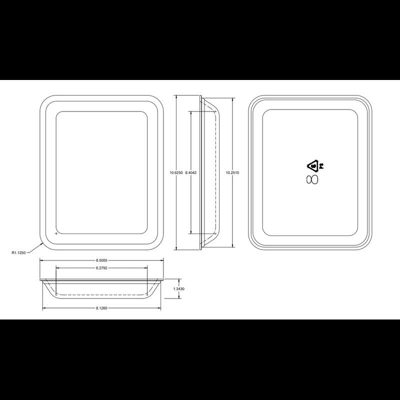 8D Meat Tray 8.5X10.63X1.34 IN Polystyrene Foam Deep White Rectangle Heavy 400/Case