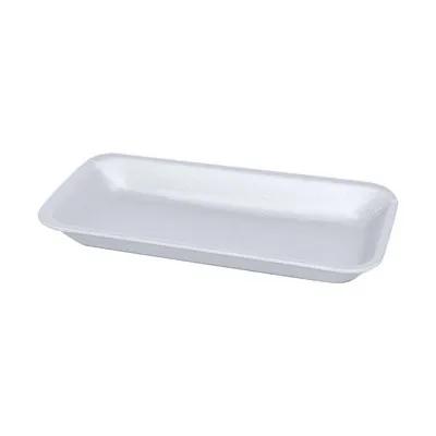 10P Meat Tray 5.5X10.75X1.18 IN Polystyrene Foam White Rectangle 500/Case