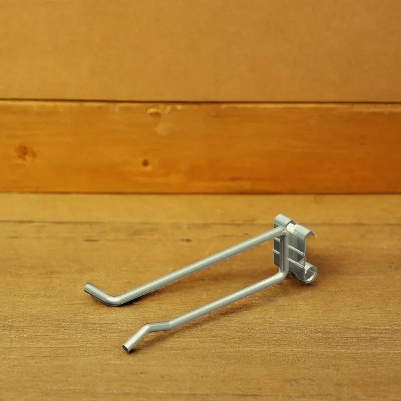 Scanning Crossbar Hook 3.25X0.186 IN Curl Back With Metal Plate 25/Pack