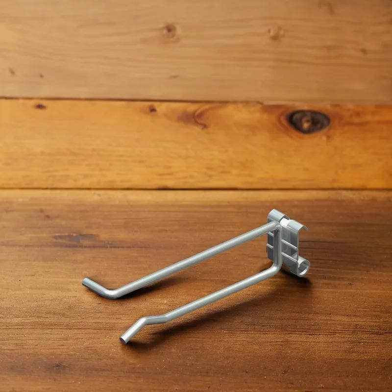 Scanning Crossbar Hook 3.25X0.186 IN Curl Back With Metal Plate 25/Pack