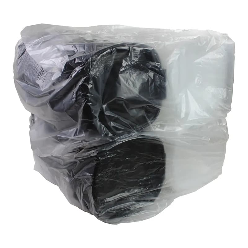 Take-Out Container Hinged With Dome Lid 10X10X3 IN PP Black Clear Square 148/Case