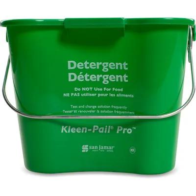 San Jamar Kleen-Pail® Utility Bucket & Pail 3 QT Plastic Green Detergent 1/Each
