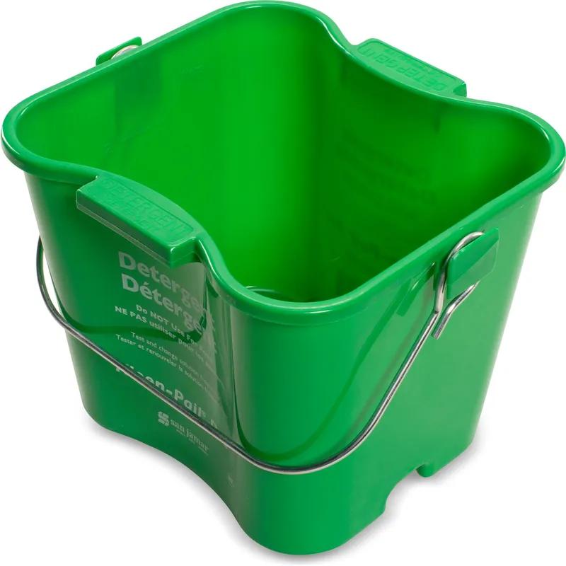 San Jamar Kleen-Pail® Utility Bucket & Pail 3 QT Plastic Green Detergent 1/Each