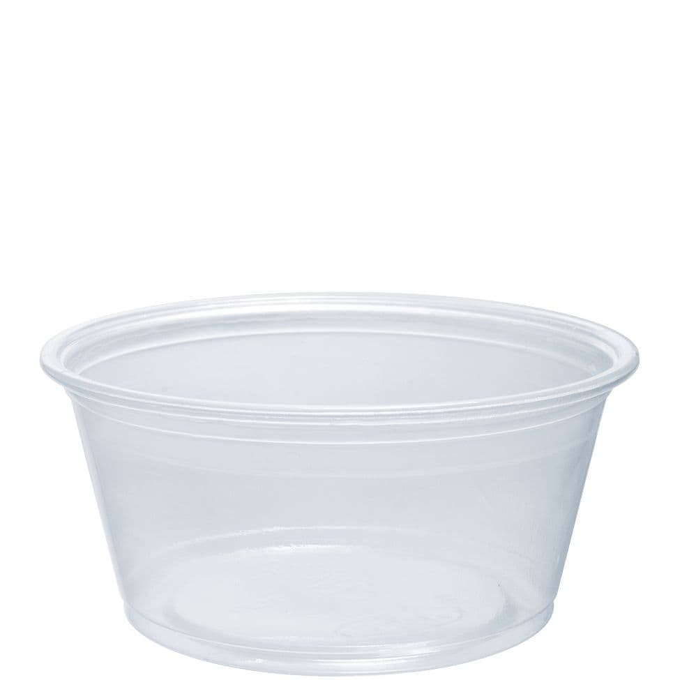 Dart® Conex Complements® Souffle & Portion Cup 3.25 OZ PP Clear Round 125 Count/Pack 20 Packs/Case 2500 Count/Case