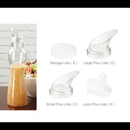 Bottle & Lid Combo 32 OZ 10.75X3.25 IN PC Clear 30 Piece Set – 6 (Six) 32 OZ Salad Dressing Bottles & 24 Lids 30/Set