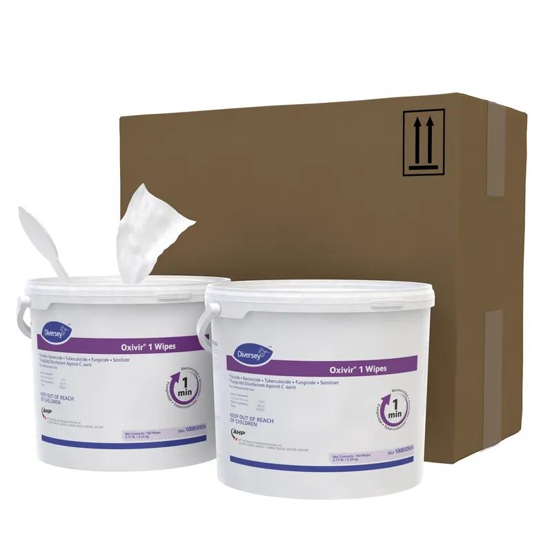 Oxivir® 1 One-Step Disinfectant Multi Surface Wipe Accelerated Hydrogen Peroxide (AHP®) 160 Count/Pack 4 Packs/Case